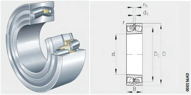 Available 238/950-B-K-MB Tapered Bore Spherical Roller Bearing